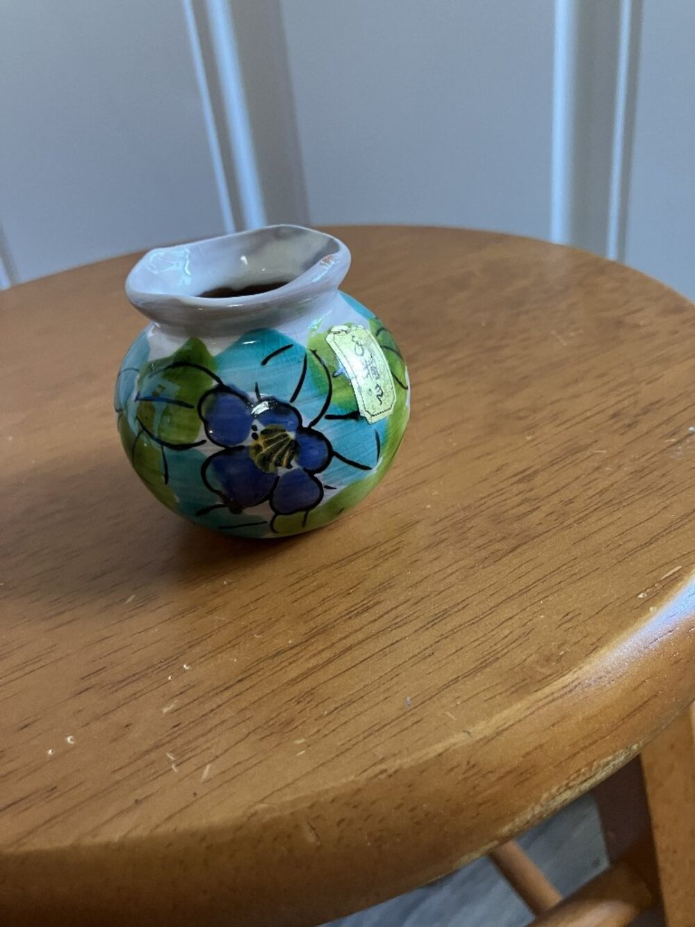 Hand-painted Miniature Ceramic Bud Vase